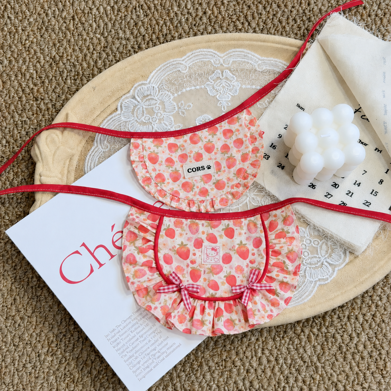 Kitty‑Print Adjustable Pet Bandana