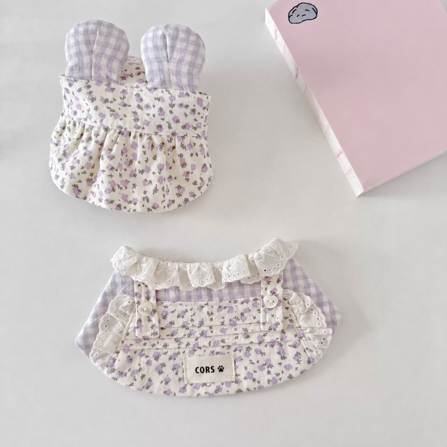 Floral Bow Lace Trim Pet Bib