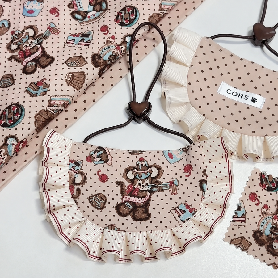 Cute Polka‑Dot Canvas Pet Bandana