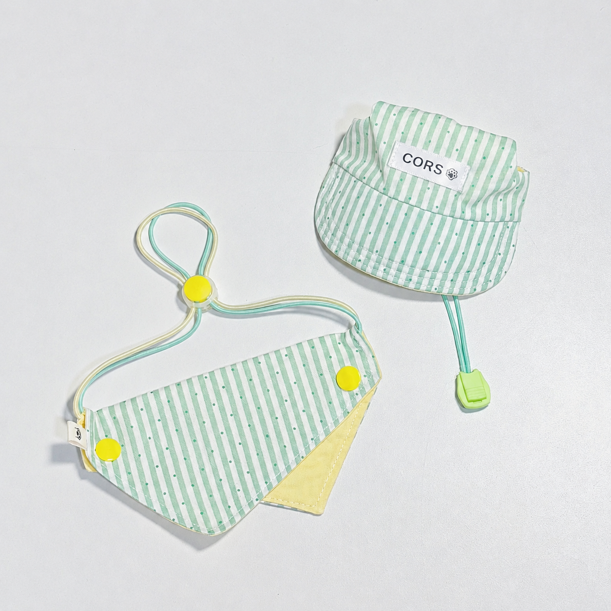 Colorful Polka‑Dot Pet Bandana Set