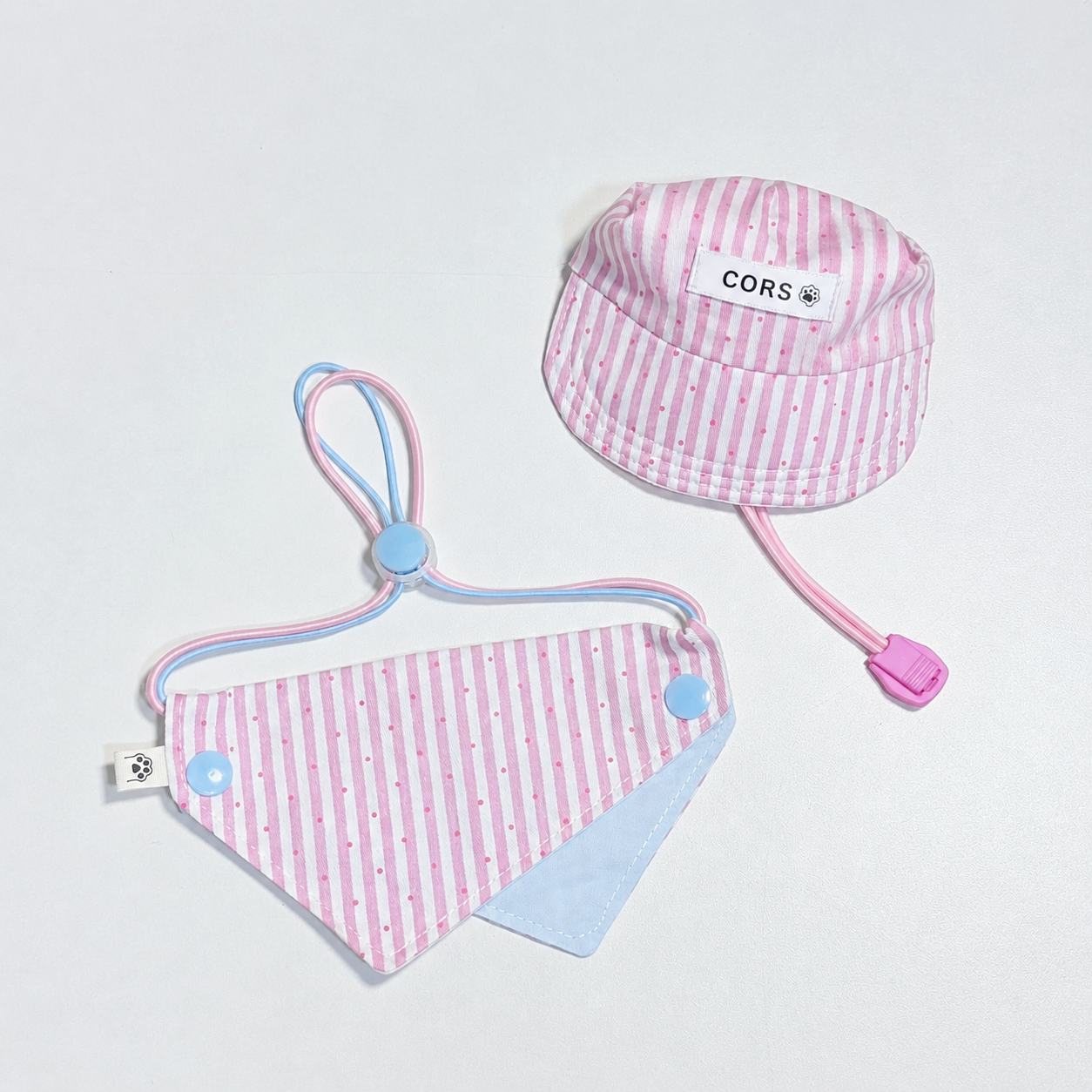 Colorful Polka‑Dot Pet Bandana Set