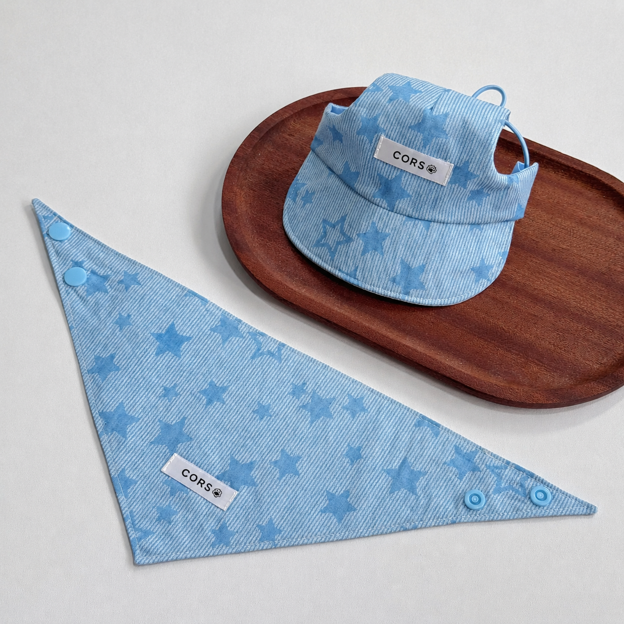 Denim Star Pet Bandana Set