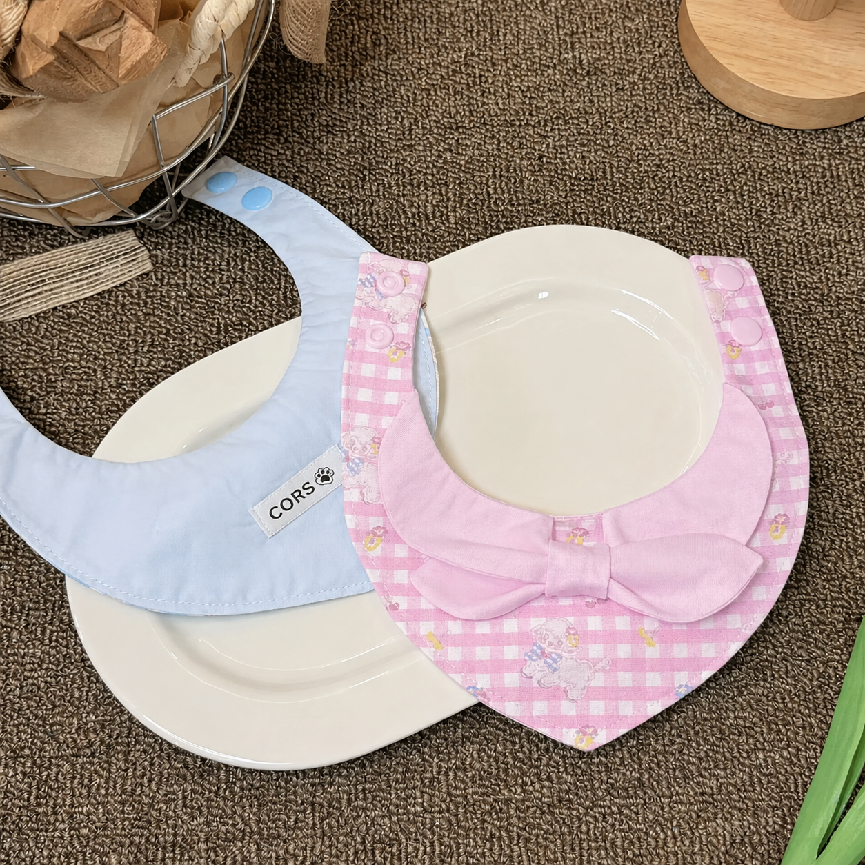 Plaid Bow‑Style Pet Bandana