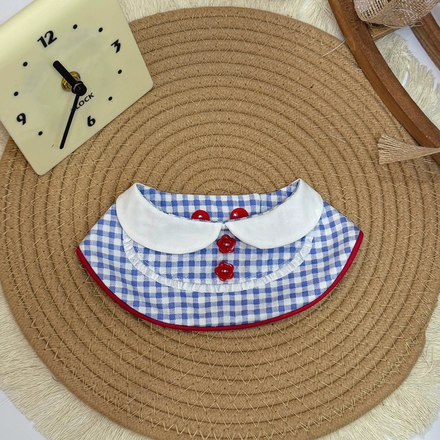 Plaid Pet Bandana Bib Set