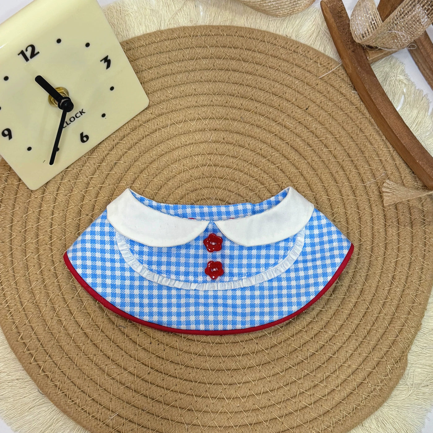 Plaid Pet Bandana Bib Set