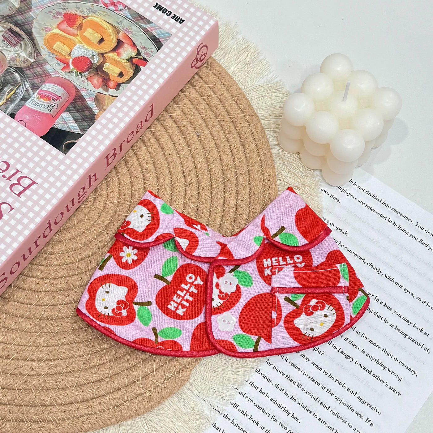 Parent‑Kid Kitty Pet Bandana & Hair Scrunchie Set
