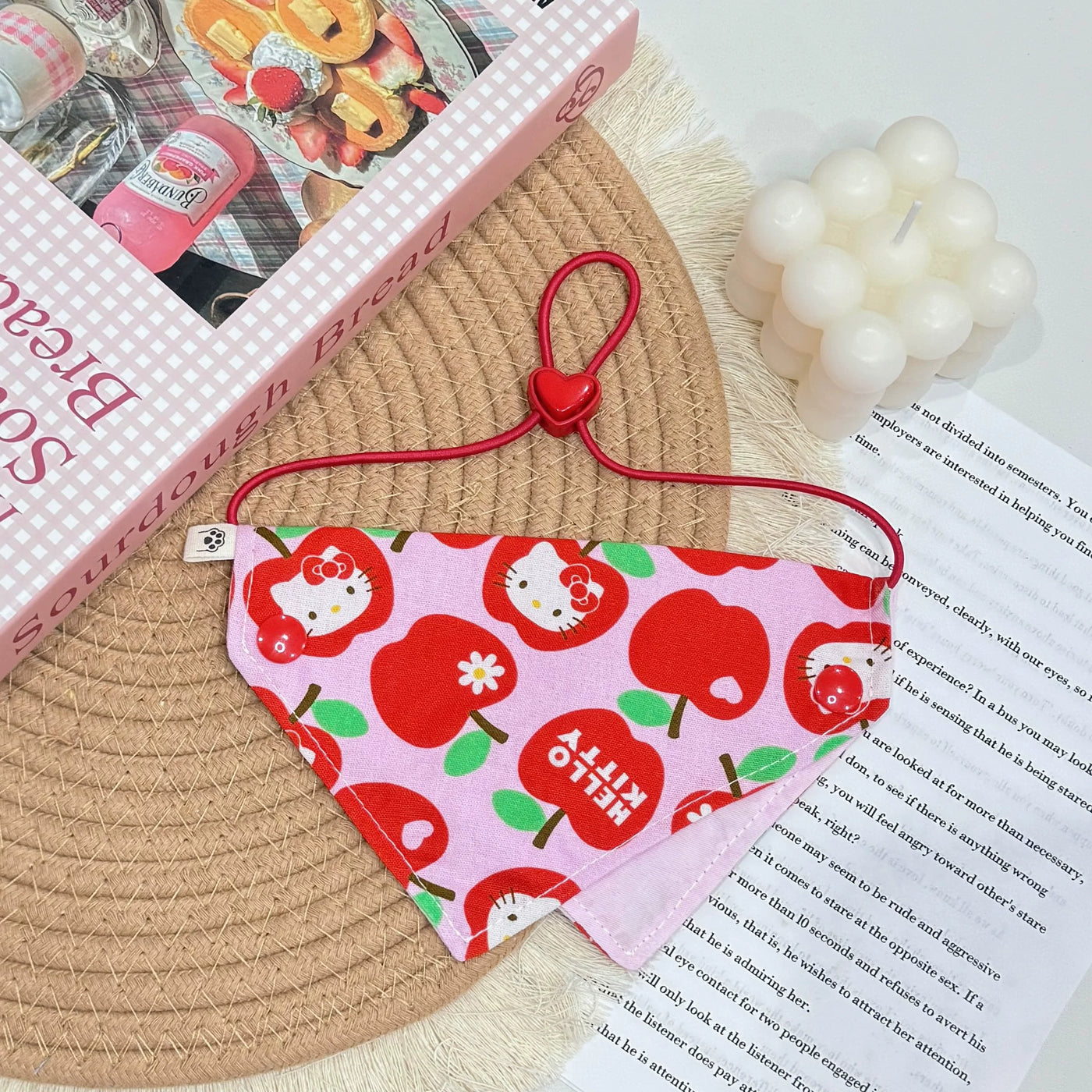 Parent‑Kid Kitty Pet Bandana & Hair Scrunchie Set