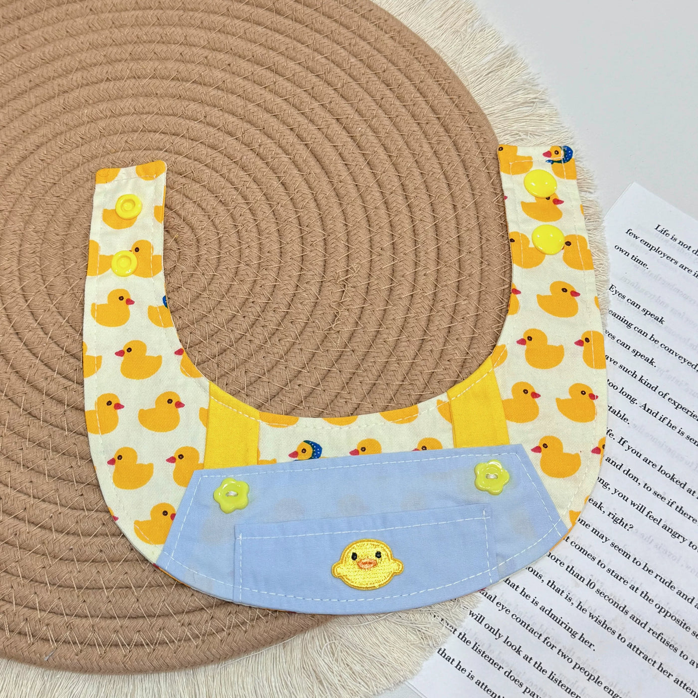 Yellow Duck Overalls Pet Bandana