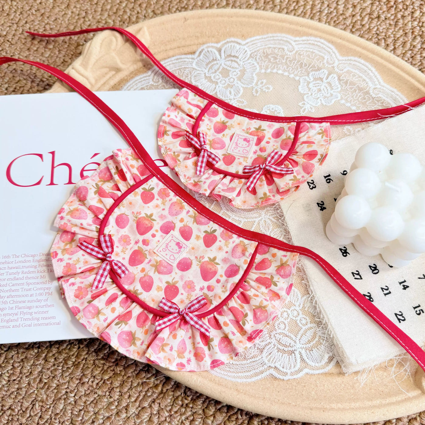 Kitty‑Print Adjustable Pet Bandana
