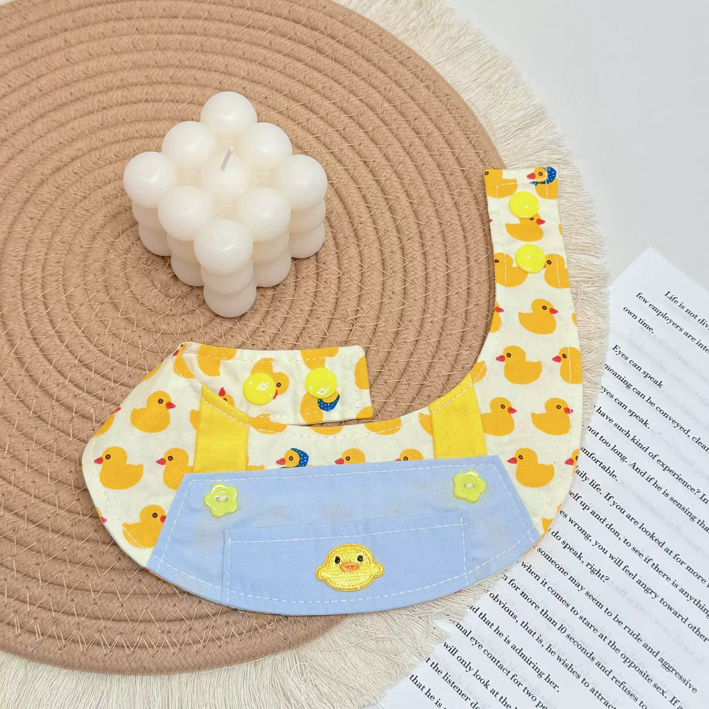 Yellow Duck Overalls Pet Bandana