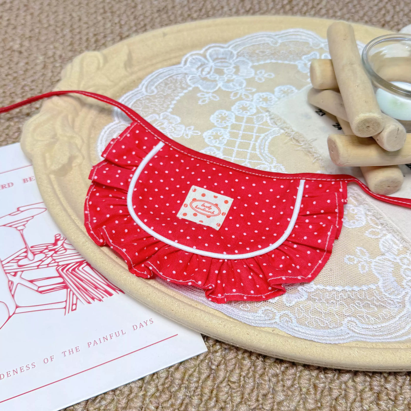 Red White Polka Dot Pet Bandana Bib